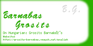 barnabas grosits business card